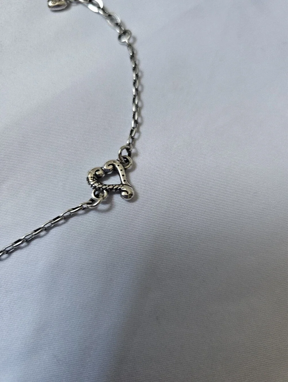Brighton Tuscan Heart Anklet J90550 Silver Adjustable 9–10